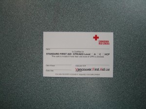 Red Cross Standard First Aid Certificate Red Cross Standard First Aid Certificate