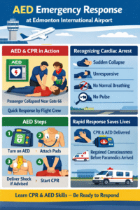 AED emergency response at YEG airport