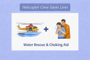 Helicopter rescue and lifesaving aid