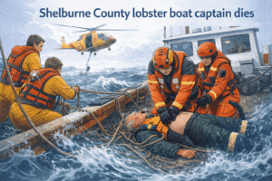 Lobster boat rescue at sea