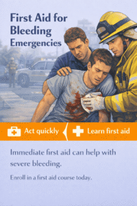 First aid response for bleeding emergencies