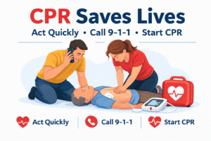 CPR saves lives infographic poster