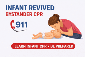 Infant CPR in action scenario