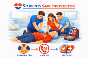 Students perform life-saving CPR rescue