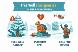 Tree well safety in the backcountry