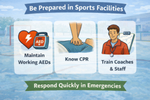 Be prepared in sports facilities