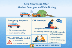 CPR awareness for driving emergencies