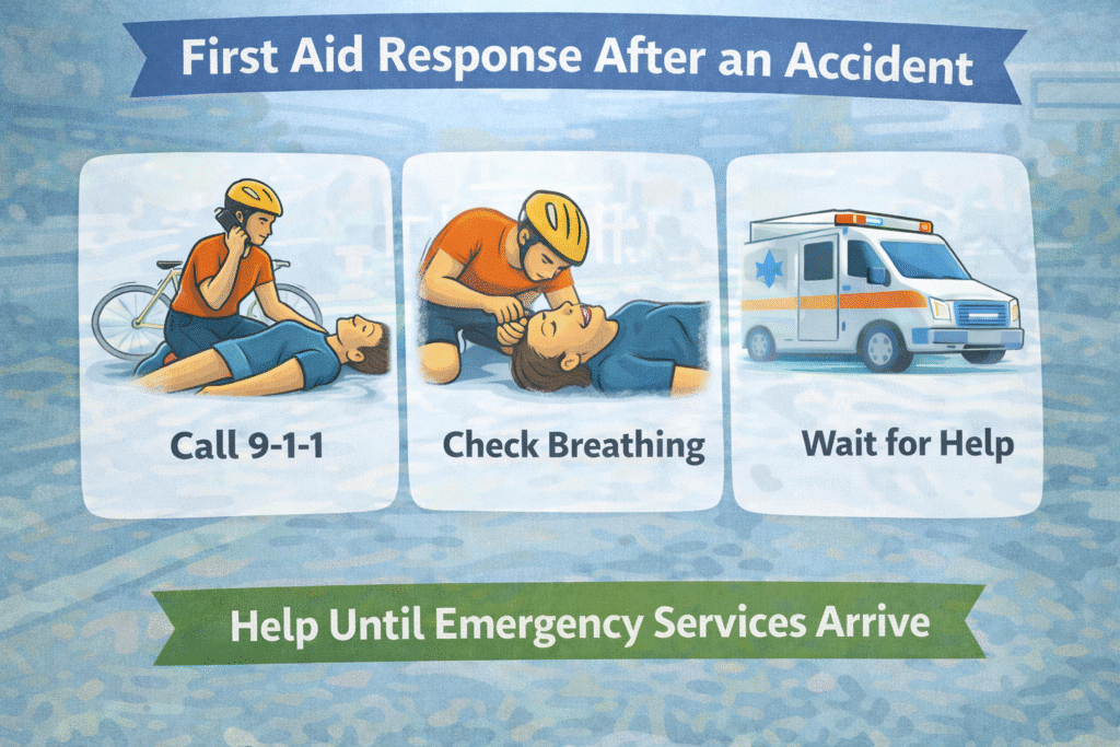 First aid response after an accident