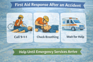 First aid response after an accident