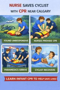 Nurse saves cyclist with CPR