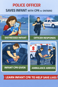 Officer performs CPR to save infant