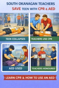 Teachers save teen with CPR and AED