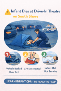 Infant tragedy at South Shore drive-in