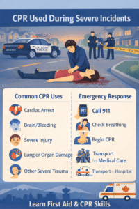 CPR and emergency response infographic