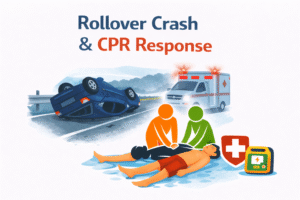 Rollover crash and CPR response guide