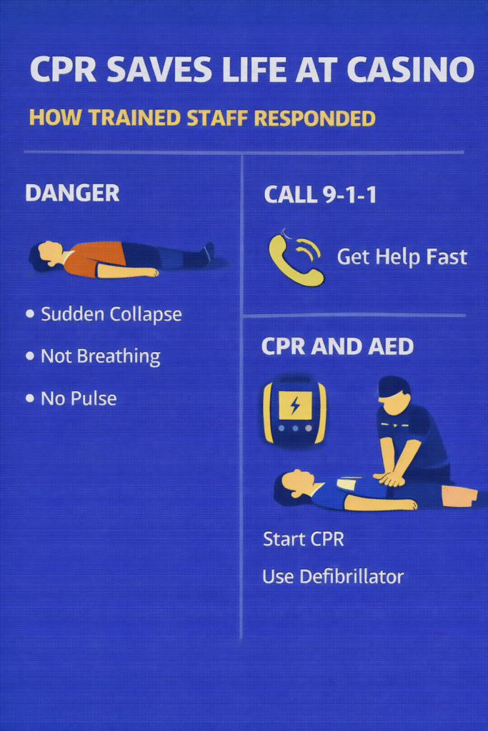 CPR saves life at casino