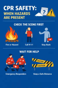 CPR safety with hazard awareness
