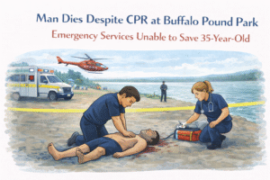 Emergency response at Buffalo Pound Park