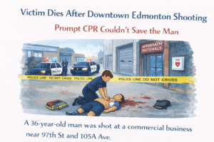 Tragic shooting in downtown Edmonton