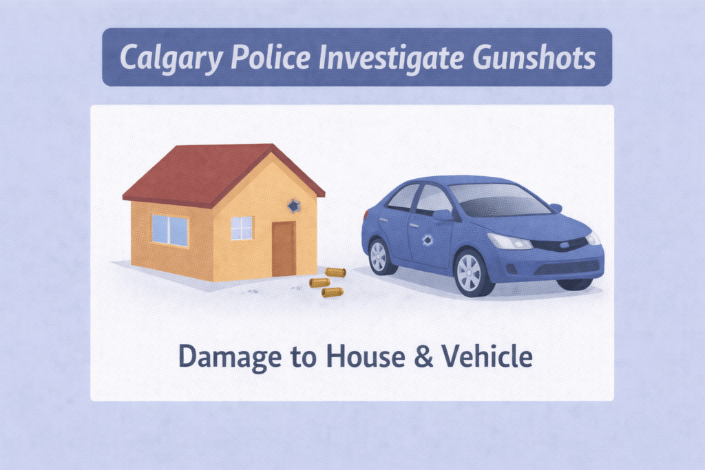 Damage to house and vehicle in Calgary