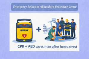Emergency rescue at Abbotsford gym