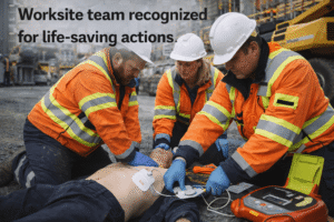 Industrial emergency response on worksite