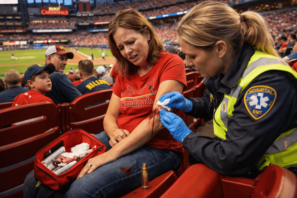 Injured fan at Cardinals game