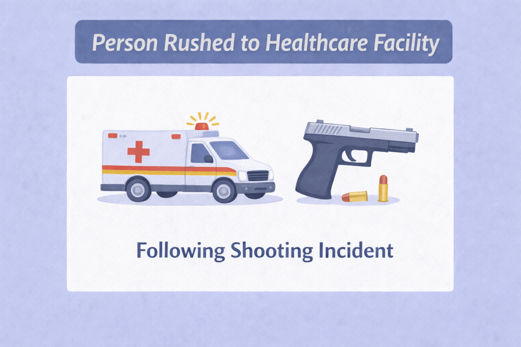 Person rushed to healthcare facility