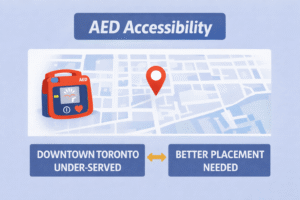 AED accessibility in downtown Toronto