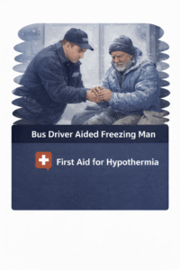 Bus driver helps freezing man in cold
