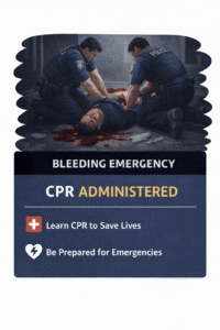 CPR in action during emergency response