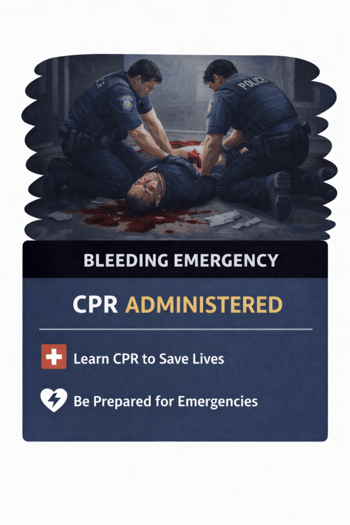 CPR in action during emergency response