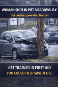 Crash scene in Pitt Meadows, B.C.