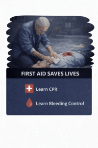 First aid in action saving lives