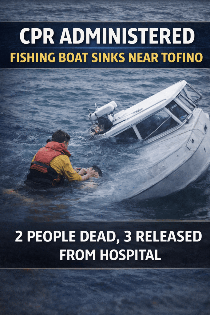 Fishing boat sinks near Tofino