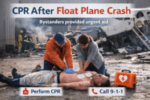 CPR at float plane crash site