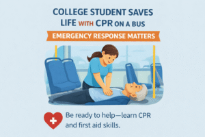CPR saves a life on bus