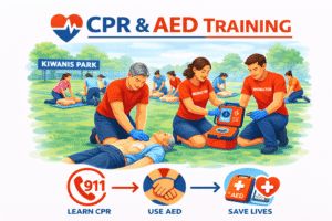 CPR & AED training at Kiwanis Park