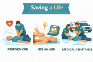 Saving a life CPR and AED guide