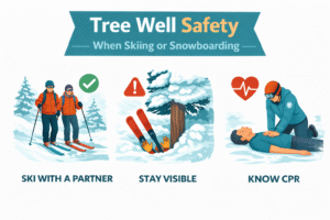 Tree well safety tips for skiers