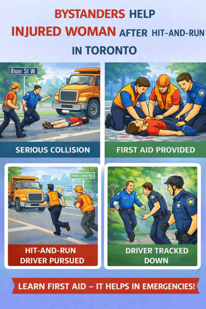 Bystanders aid woman after hit-and-run