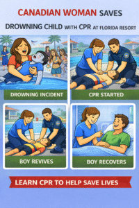 Canadian woman saves child's life in Florida