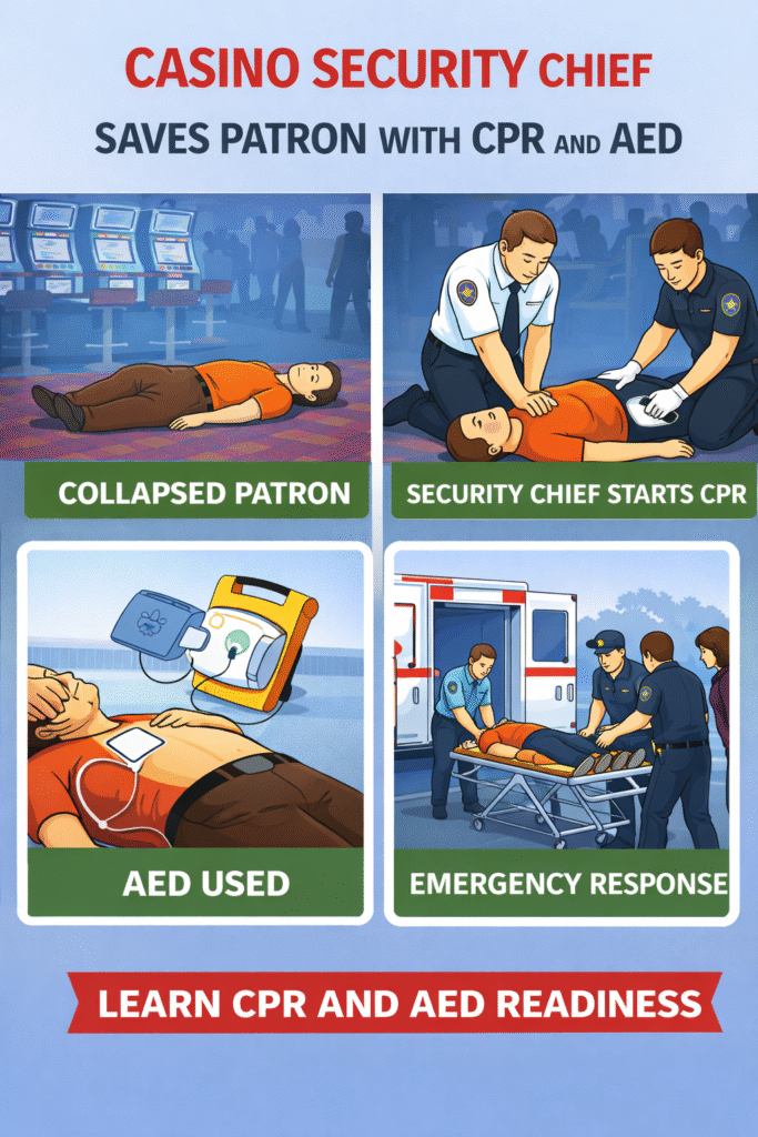 Casino security saves life with CPR