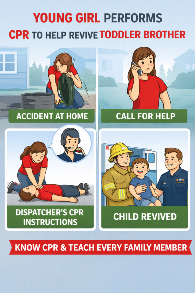 Girl saves brother with CPR steps