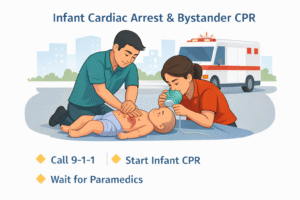Infant CPR in emergency situation