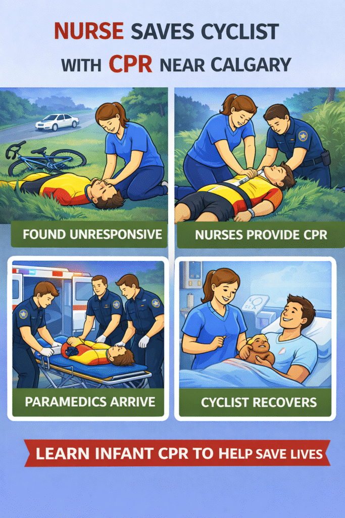 Nurse saves cyclist with CPR