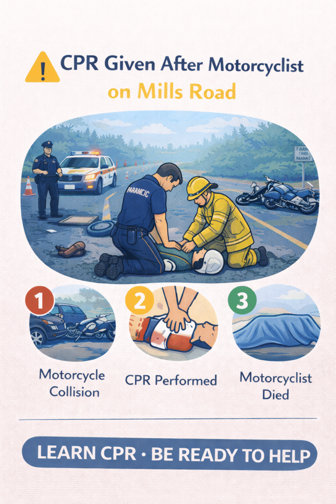 CPR given after motorcycle crash