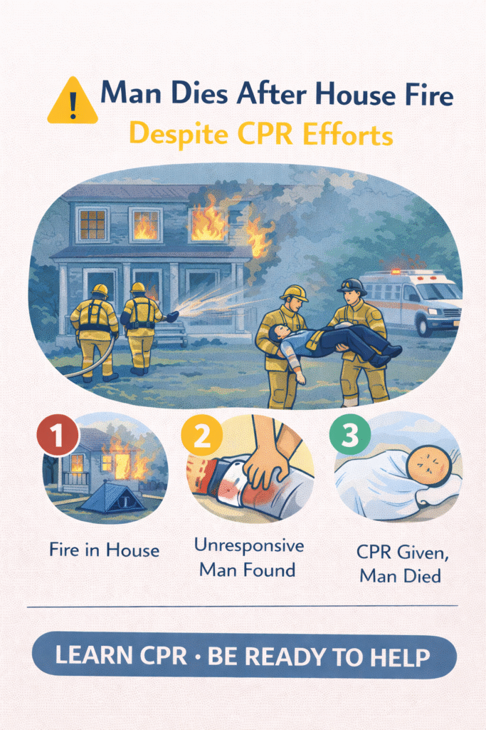 Man dies after house fire despite efforts