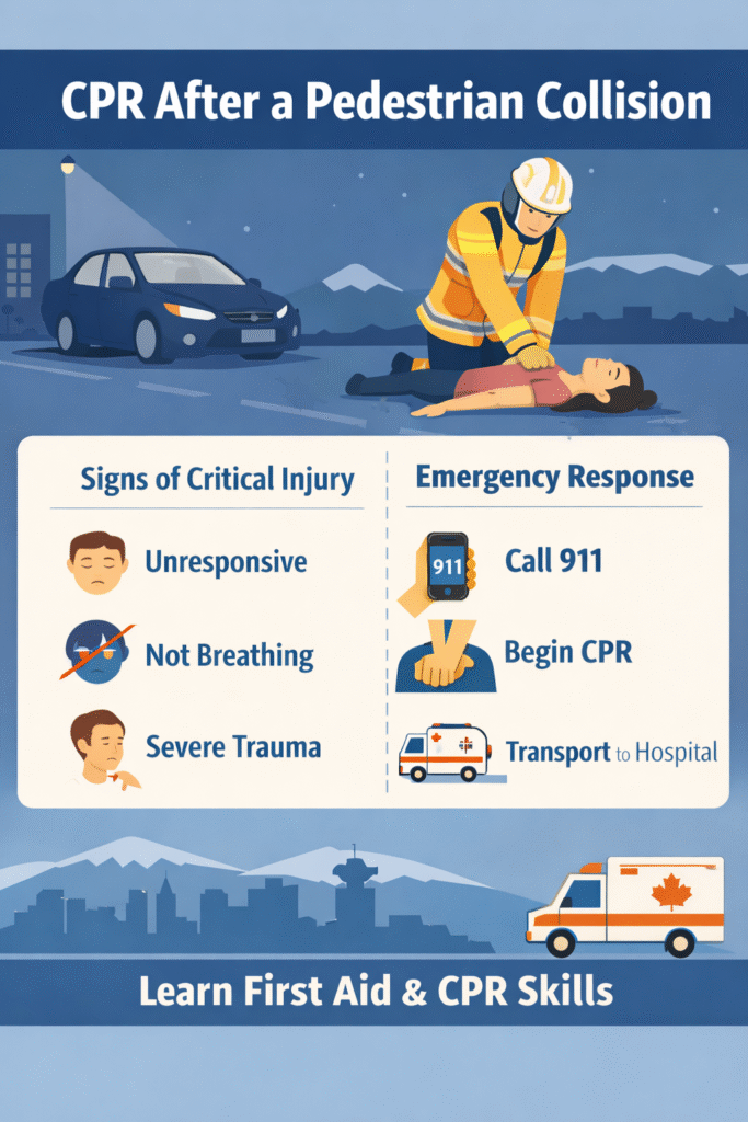 CPR after a pedestrian collision