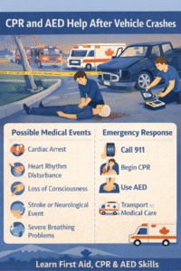 CPR and AED response after crashes